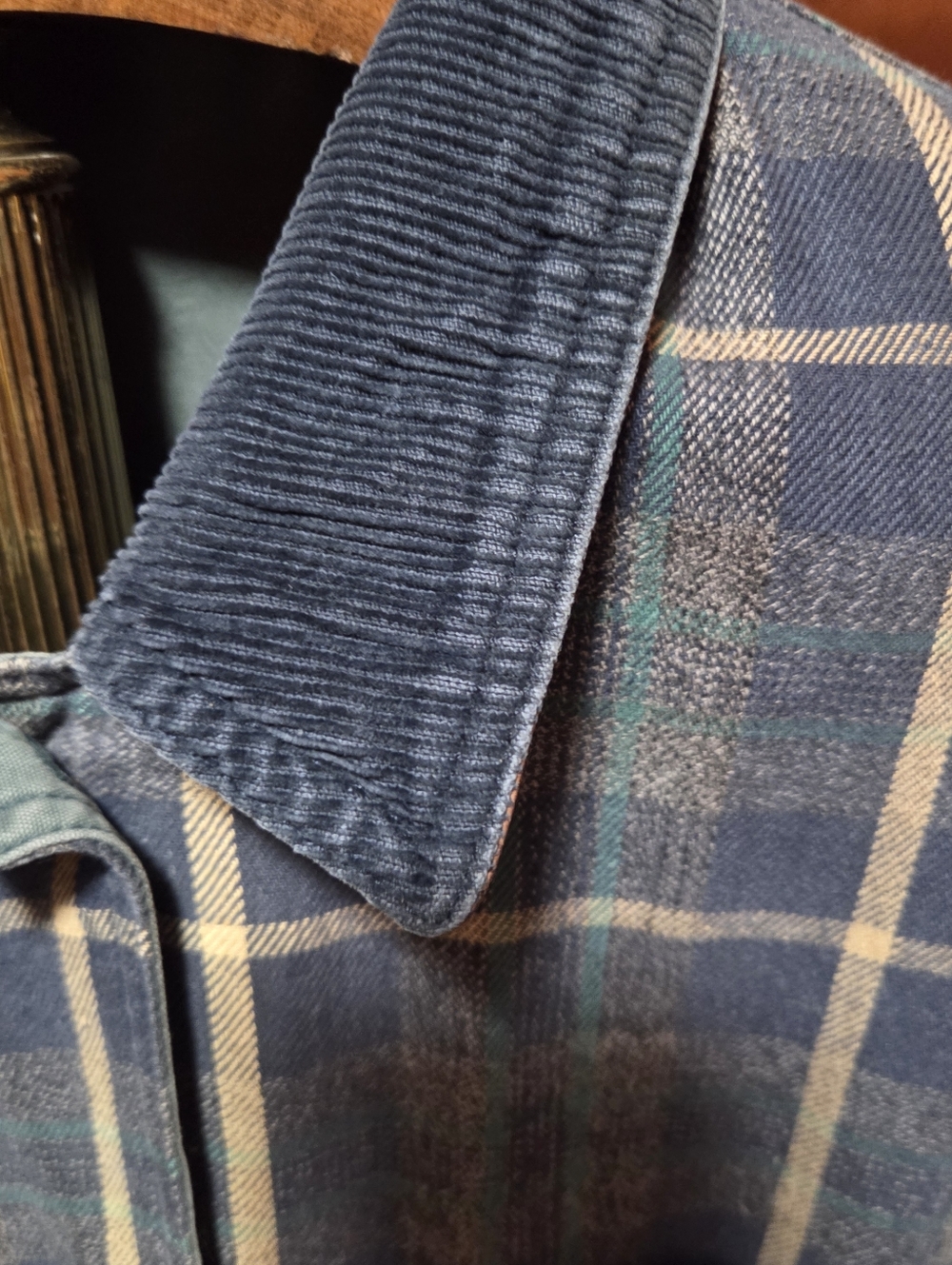 Vintage Geoffrey Beene Reversible Green & Plaid Barn Field Chore Jacket Large - Picture 11 of 12